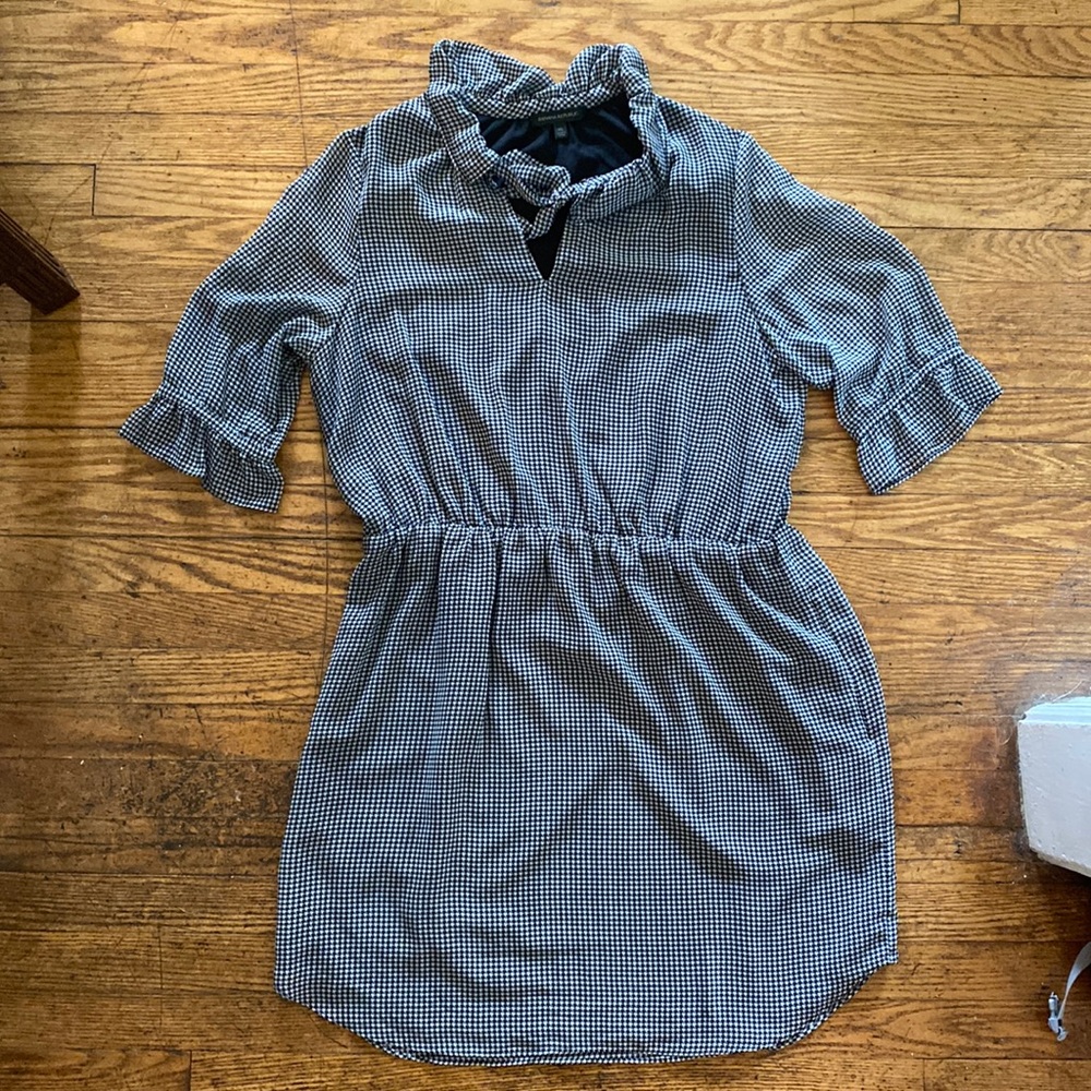 Banana Republic Black and White Gingham Dress